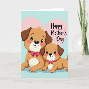 Tarjeta de amigo cachorro amoroso a rayas