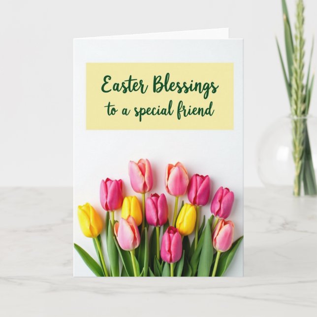 Tarjeta de amigo con bendiciones de primavera (Anverso)