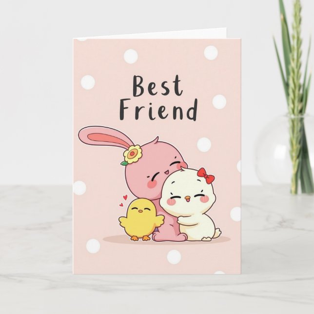 Tarjeta de amigo con patrón de corazón rojo (Anverso)
