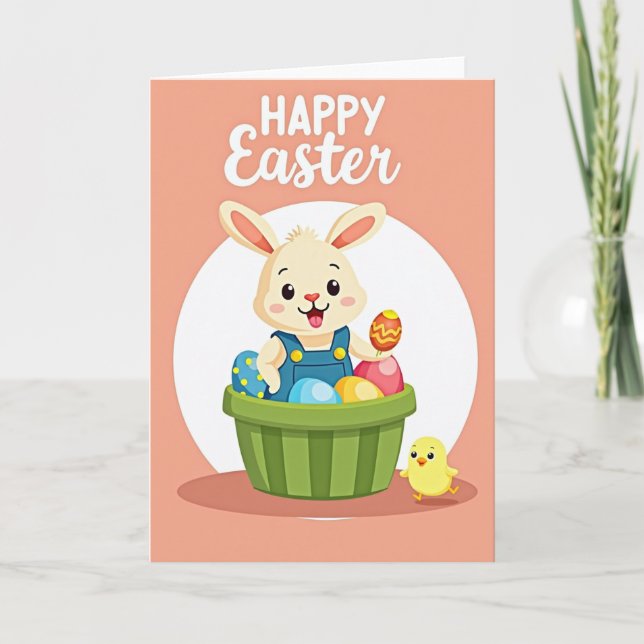 Tarjeta de amigo de cesta de Pascua (Anverso)