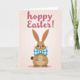 Tarjeta de amigo de conejo de Pascua feliz
