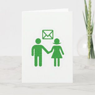 Tarjeta de amigo de conexión verde