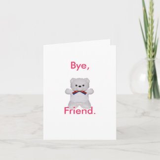 Tarjeta de amigo de despedida