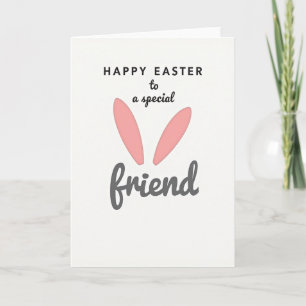 Tarjeta de amigo de Pascua con óvalos rosados