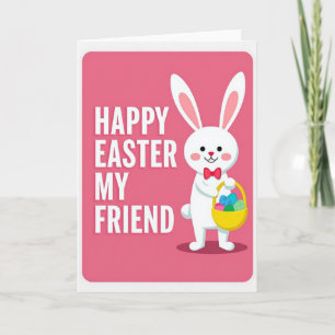 Tarjeta de amigo de Pascua de oro falso