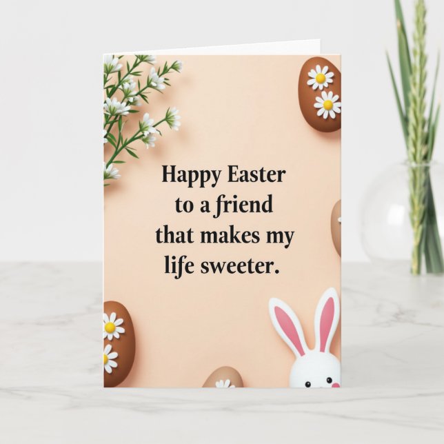 Tarjeta de amigo de Pascua más dulce (Anverso)