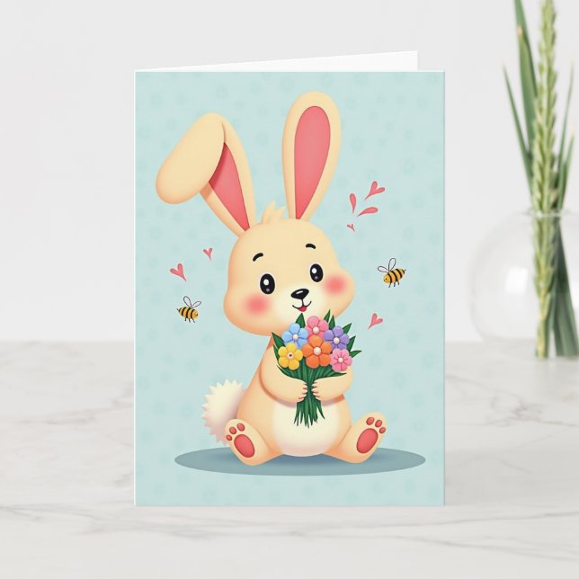 Tarjeta de amigo de primavera feliz (Anverso)