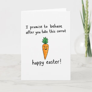 Tarjeta de amigo de zanahoria de Pascua feliz