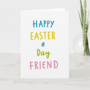 Tarjeta de amigo del día de Pascua feliz