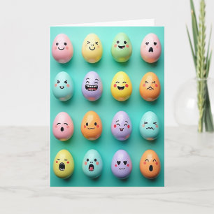 Tarjeta de amigo divertida con caras de pastel