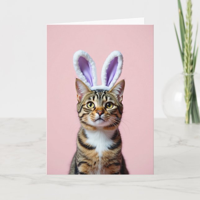 Tarjeta de amigo felino elegante (Anverso)