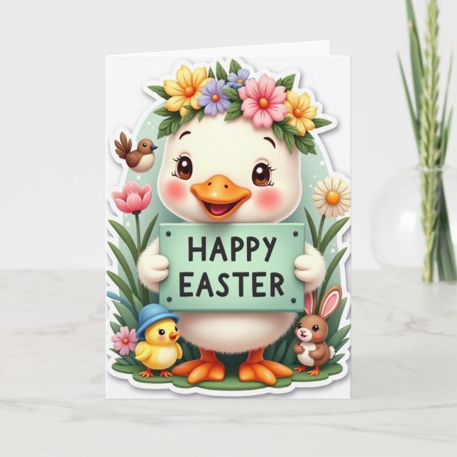 Tarjeta de amigo floral de primavera (Anverso)