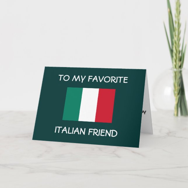 TARJETA DE AMIGO ITALIANO ******* (Anverso)