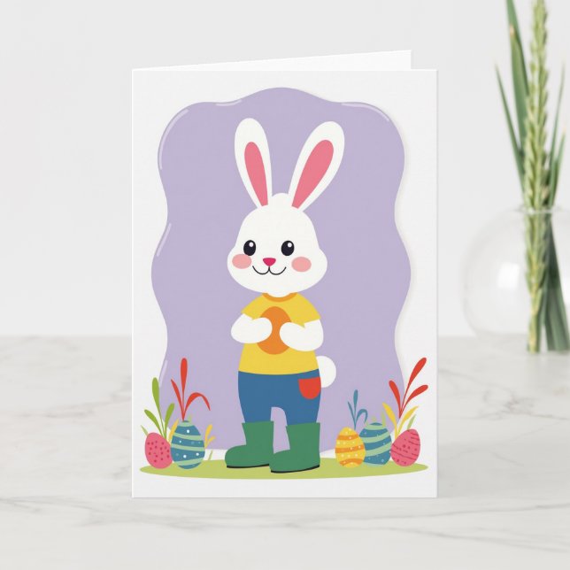 Tarjeta de amigo lagomorfo feliz (Anverso)