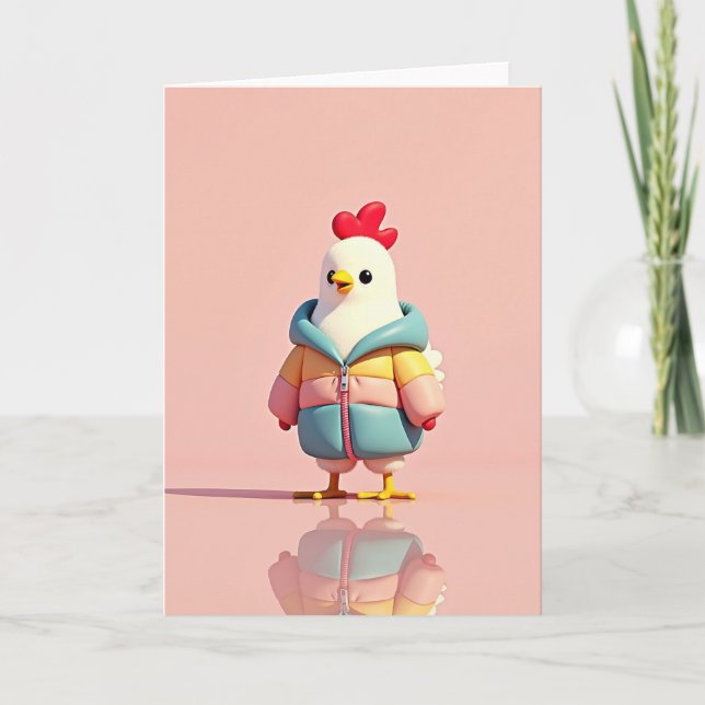 Tarjeta de amigo pájaro pequeño con estilo (Anverso)