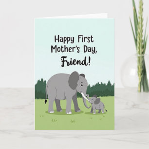 Tarjeta de amigo para el primer día de la madre du