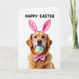 Tarjeta de amigo perro de Pascua feliz