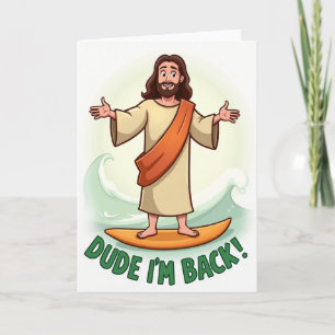 Tarjeta de amigo surfista de vuelta