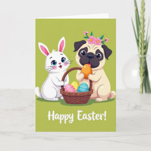 Tarjeta de Amigos Animales de la Primavera con Dor