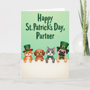 Tarjeta de amigos animales festivos