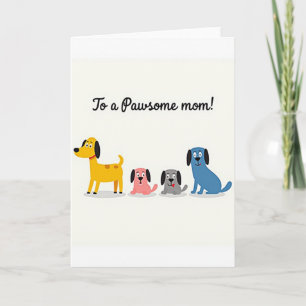 Tarjeta de Amigos Caninos del Día de las Madres Pa