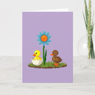 Tarjeta de Amigos de Flores de Pixel Lindos