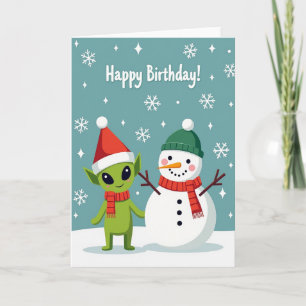Tarjeta de amigos de muñeco de nieve alegre
