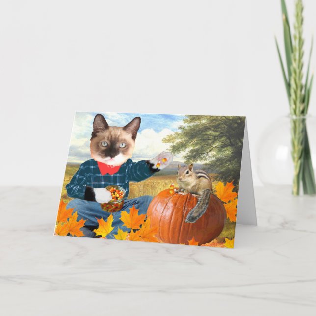 Tarjeta de amigos de otoño (Anverso)