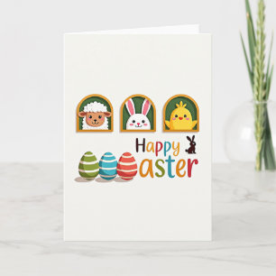 Tarjeta de Amigos de Pascua de Oro Falso