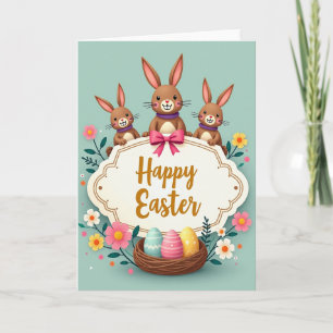 Tarjeta de Amigos de Pascua Feliz Primavera