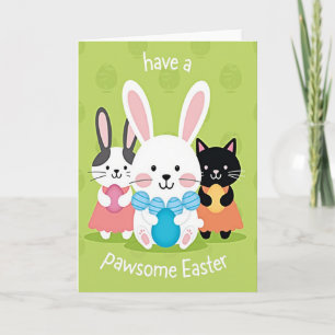 Tarjeta de Amigos de Pascua Pawsome