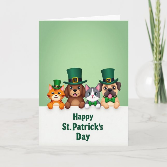 Tarjeta de amigos del día de San Patricio (Anverso)