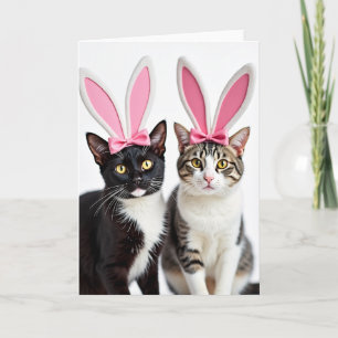 Tarjeta de Amigos Felinos Festivos