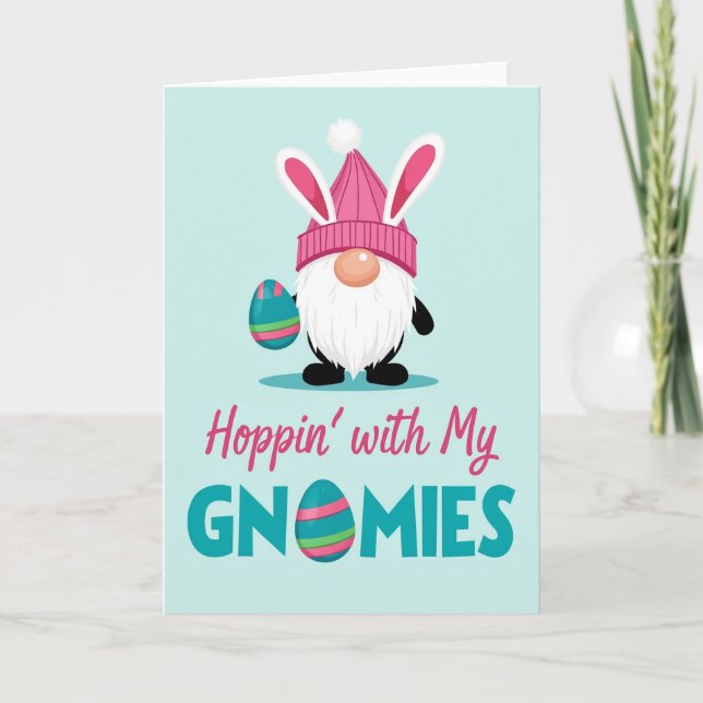 Tarjeta de amigos gnomo festivos (Anverso)
