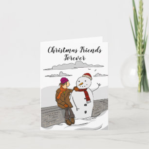 Tarjeta de amigos navidades para siempre