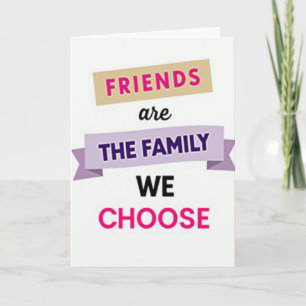 Tarjeta de Amigos Nuestra Familia Elegida