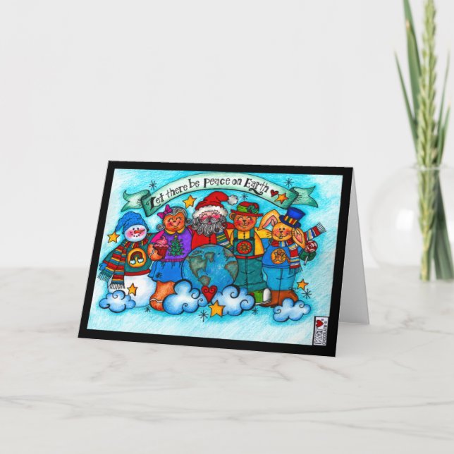 Tarjeta de amigos y de Santa Claus por la Paz en l (Anverso)