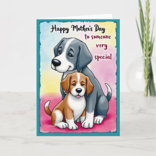 Tarjeta de Amiguitos Cachorros con Efecto Mate