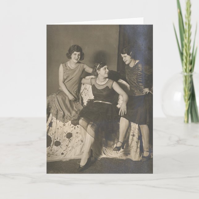 Tarjeta de amistad - 3 damas encantadoras (Anverso)