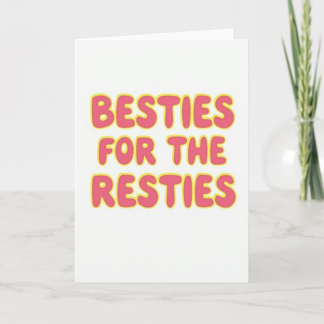 Tarjeta de amistad de Besties para siempre (Anverso)