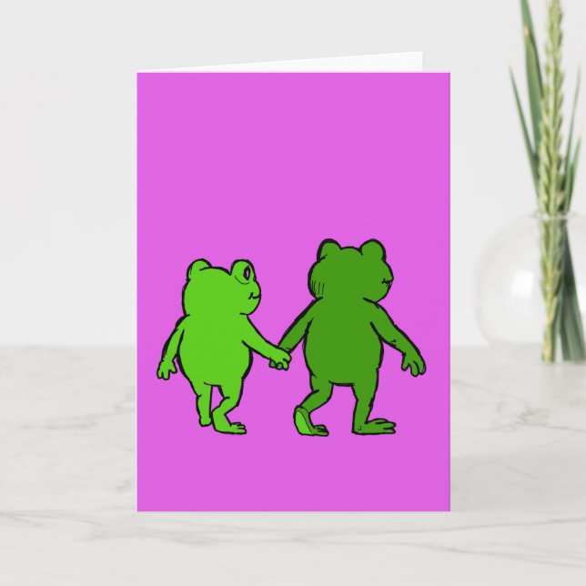 Tarjeta de amistad de dibujos animados caprichosos (Anverso)