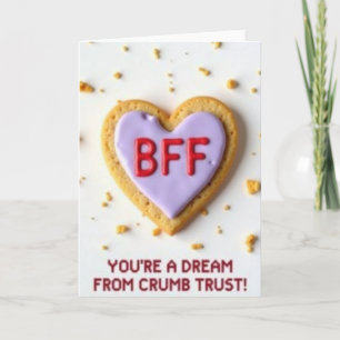Tarjeta de amistad de galleta Bff