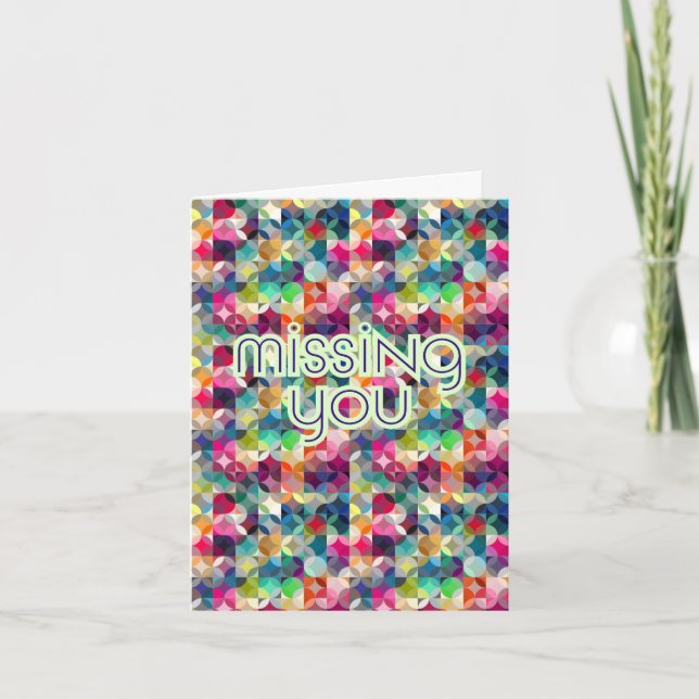 Tarjeta de amistad de te extraño (Anverso)