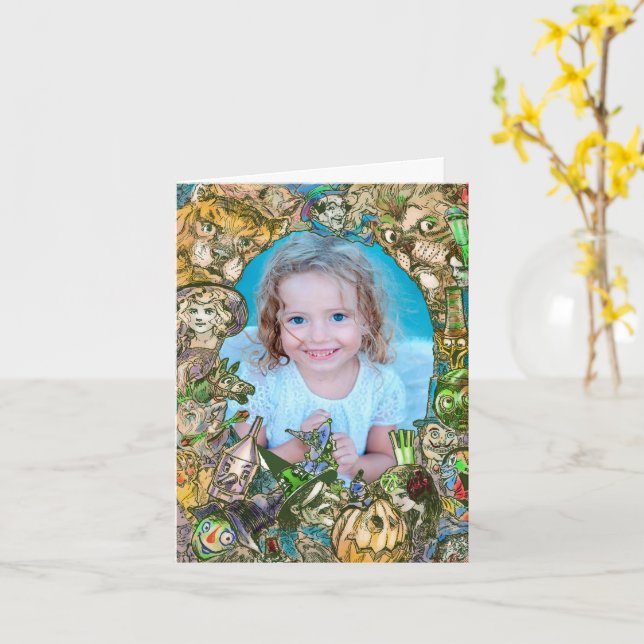 TARJETA DE AMISTAD DEL CLÁSICO MAGO DE OZ (flor amarilla)