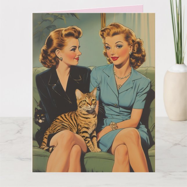 TARJETA DE AMISTAD DEL DÍA DE SAN VALENTÍN GATA MA (Anverso)