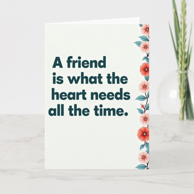 Tarjeta de amistad desde el corazón (Anverso)