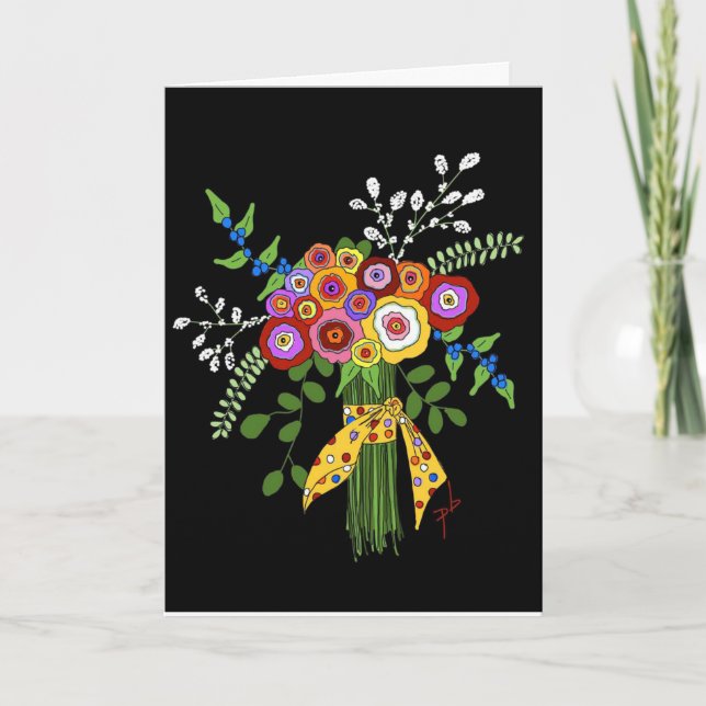 Tarjeta de amistad doblada. (Anverso)