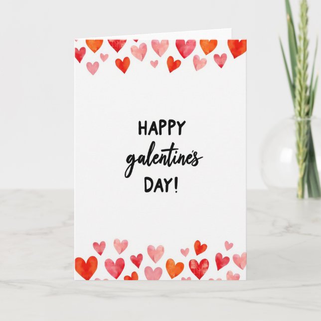 Tarjeta de amistad feliz Galentines (Anverso)