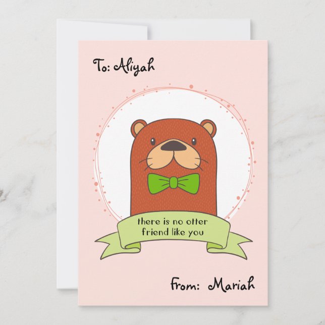 Tarjeta de amistad para niños plana (Anverso)