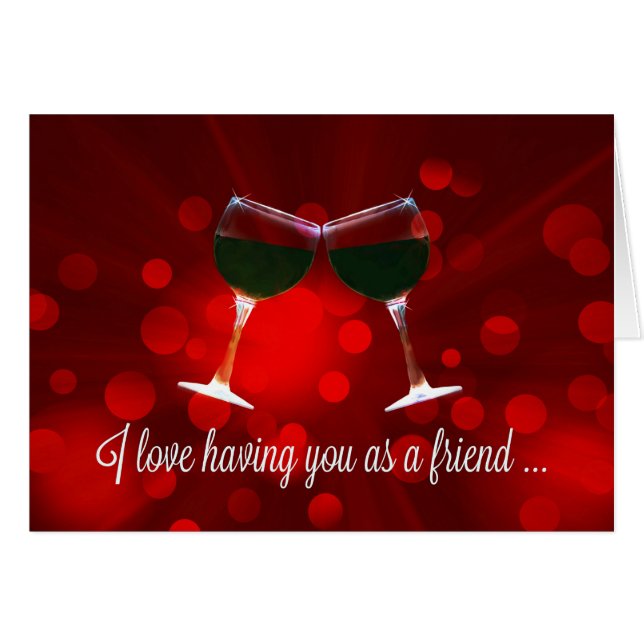 Tarjeta de amistad para vinos (Anverso (Horizontal))